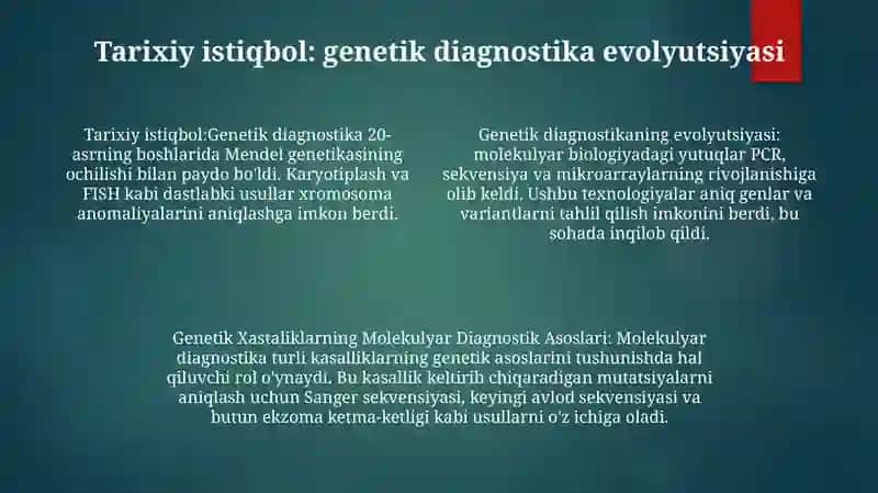 Genetik Xastaliklarning Molekulyar Diagnostik Asoslari 3