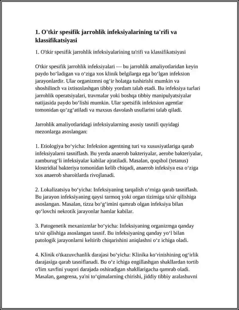 O'TKIR SPETSIFIK XIRURGIK INFEKSIYALAR, QOQSHOL, ANAEROB VA CHIRITADIGON INFEKSIYALAR (GANGRENA), FLEGMONA 3