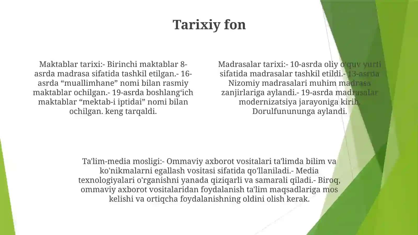 Aqsh MediataʼLimning Kino TaʼLim BilanUyğunlashuvMasalasi 3