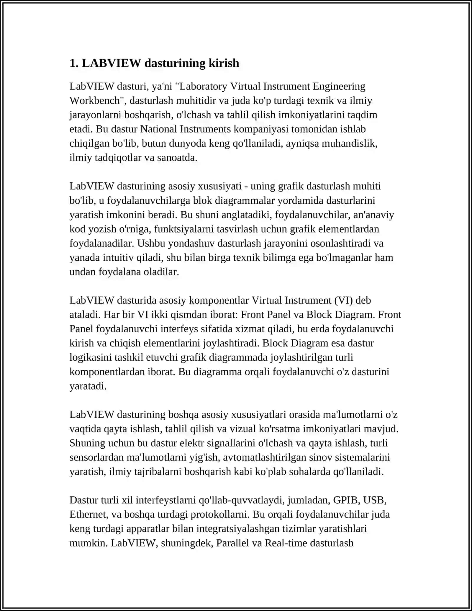 LABVIEW DA QATORLAR 3