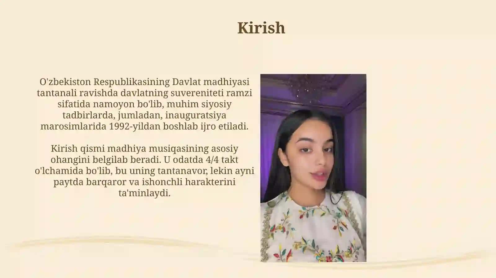 O'zbekiston Milliy Madhiyasi 3