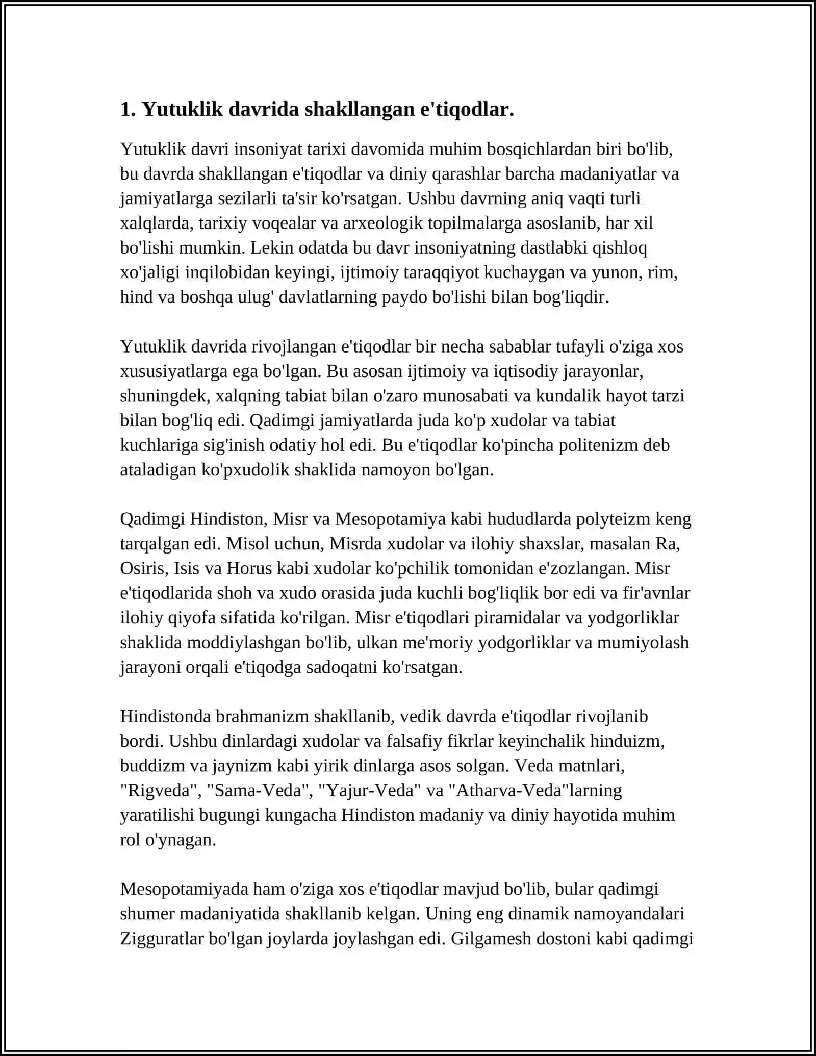 Yutuklik Davrida Etiqod va Qunyoqarash 3