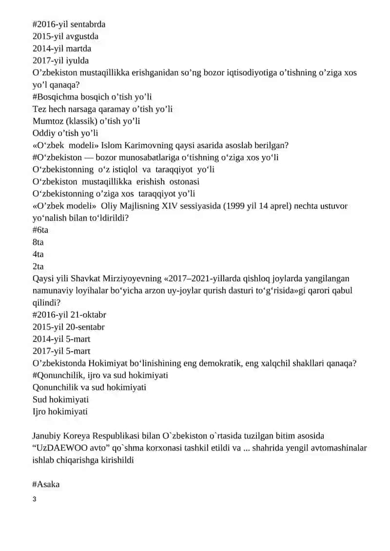 O’zbеkiston Rеspublikasining Davlat mustaqilligi to’g’risida 3