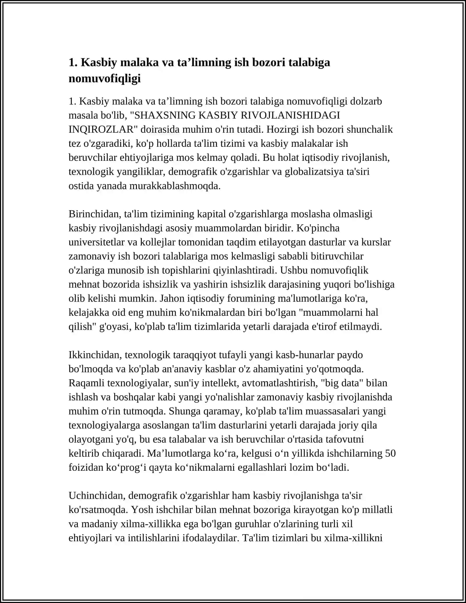 SHAXSNING KASBIY RIVOJLANISHIDAGI INQIROZLAR 3
