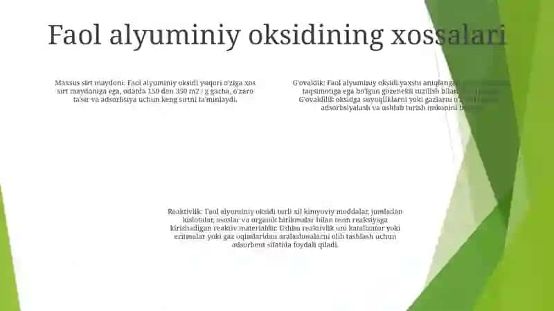 Faol Alyuminiy Oksidi 3