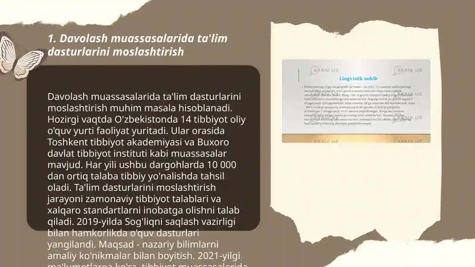 Õzbekiston Davolash profilaktika muassasalarida statsionar sharoitda uzoq muddat davolanishga muhtoj bolalarga umumiy õrta ta'lim berishni tashkil etish 3