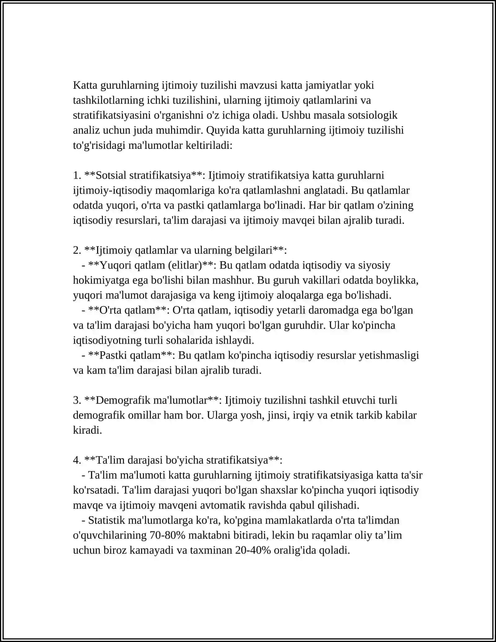 Sotsial psixologiyada katta guruxlarning o’rganilishi 3