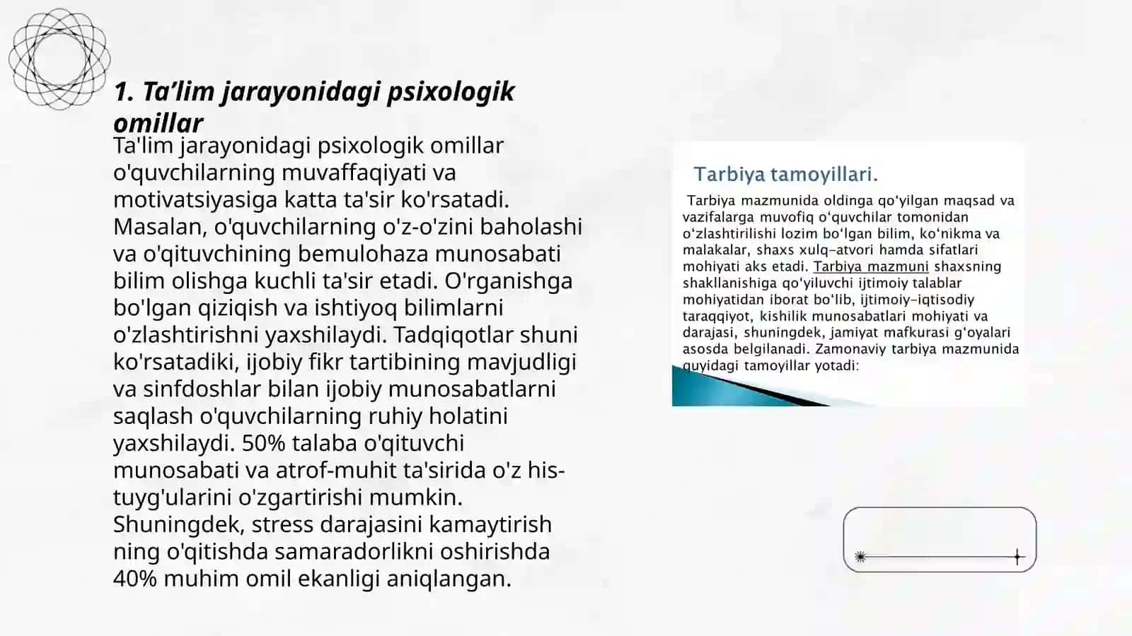 Taʼlim jarayonining pisixologik mohiyati, maqsad va vazifalari 3