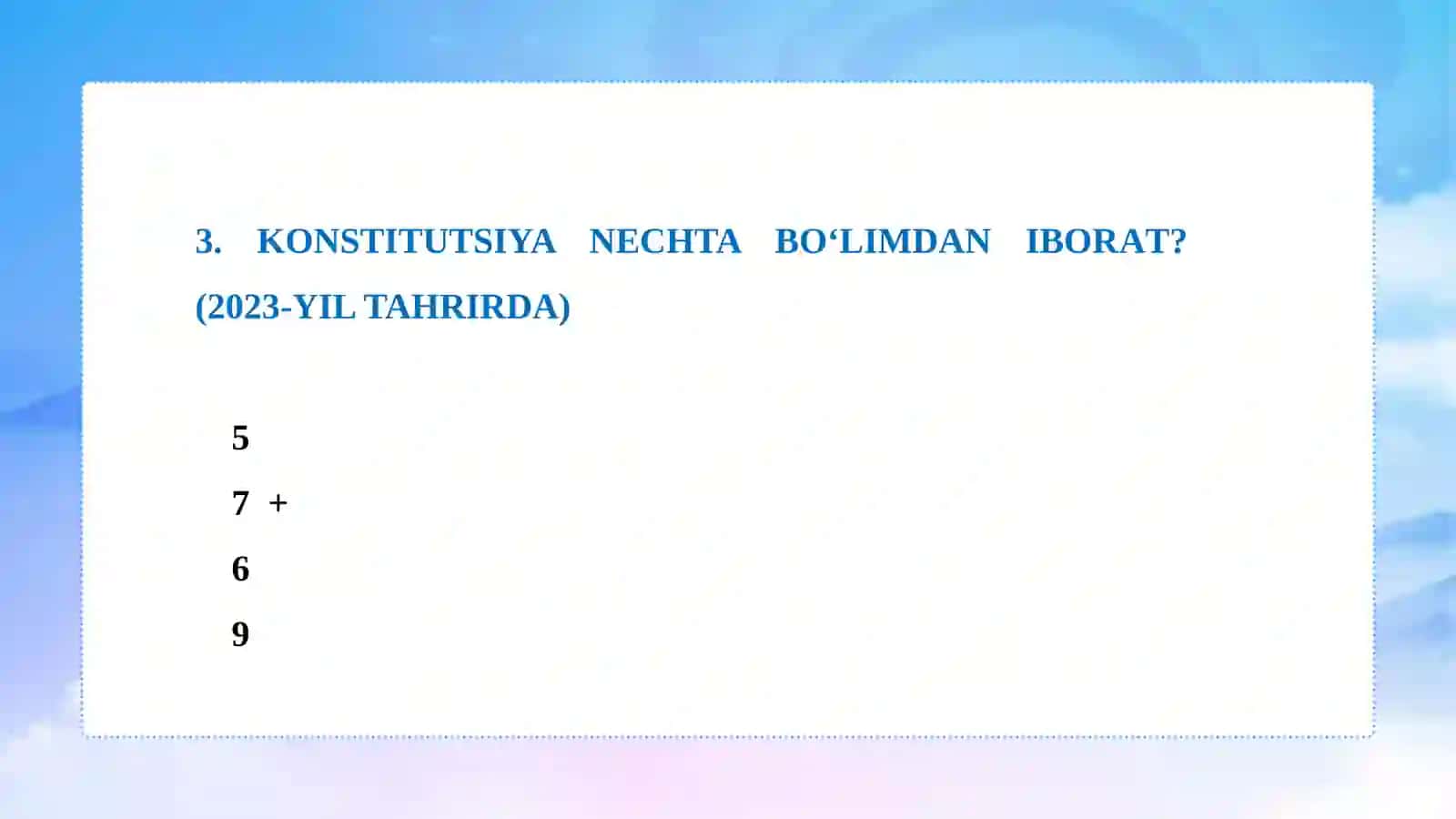 konstitutsiyaga oid testlar 3