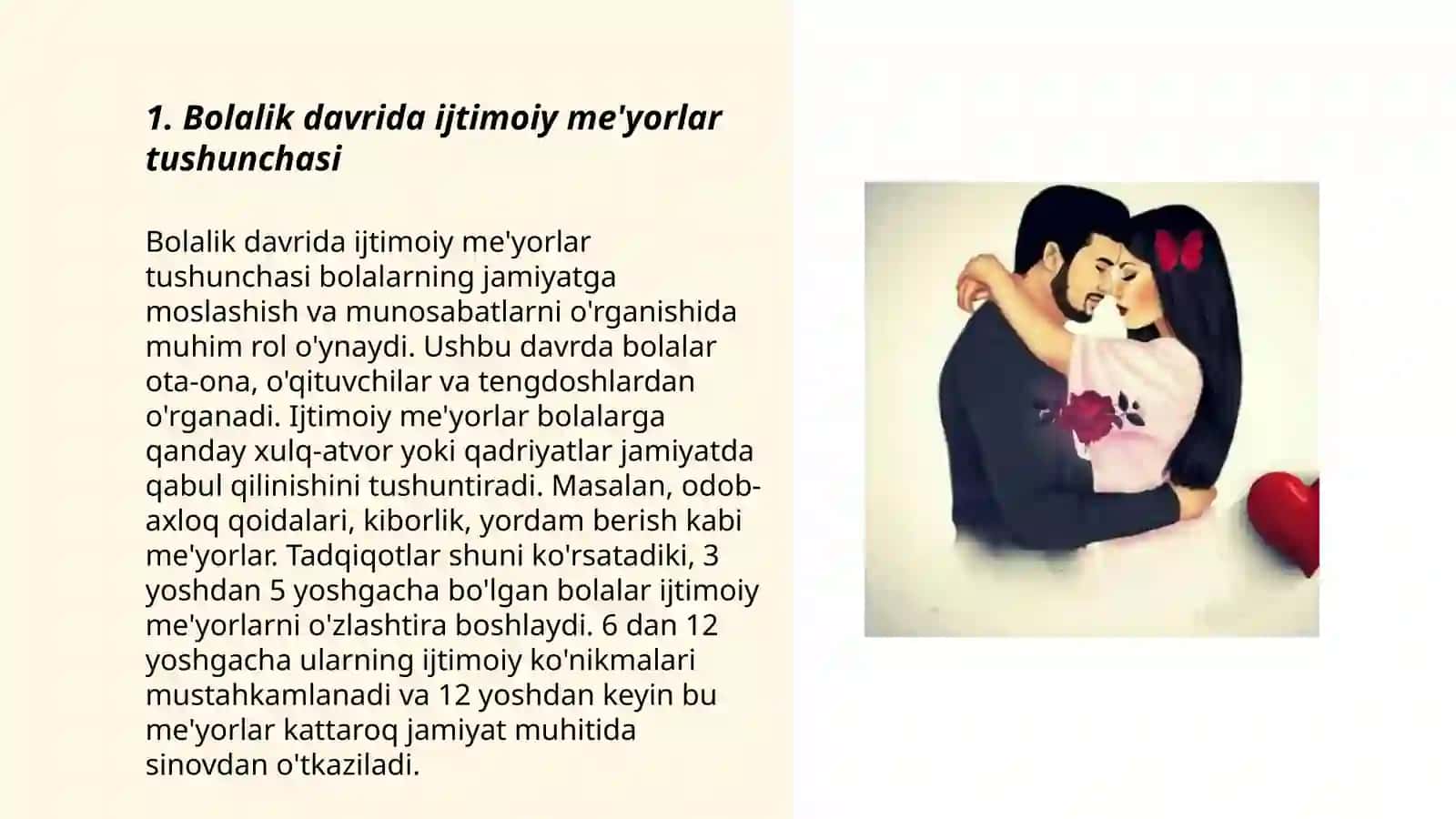 Bolalik insonning ijtimoiy xayot me'yorlarini egallay boshlash davri 3