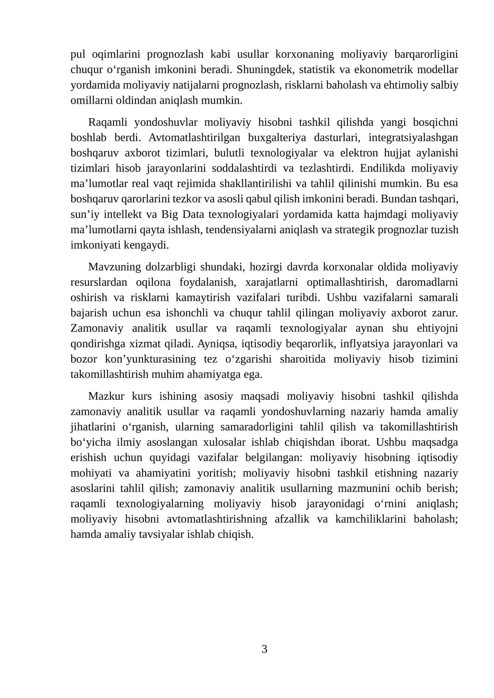 Moliyaviy xisobni tashkil qilishda zamonaviy analitik usullar va raqamli yondoshuvlar 3