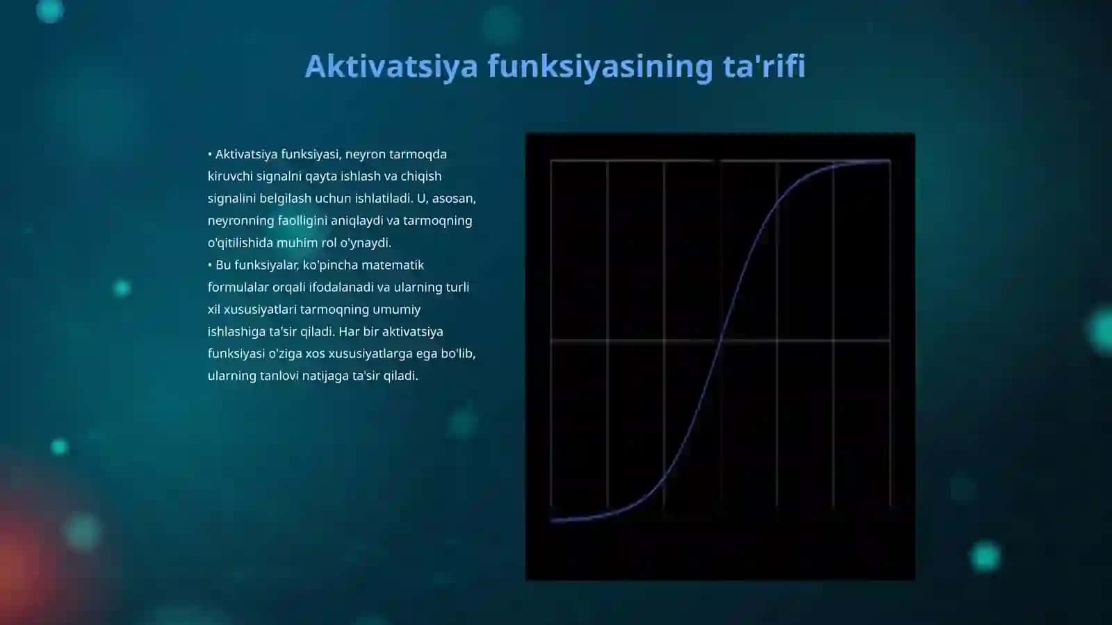 Aktivatsiya funksiyalarining turlari va ularning neyron tarmoqda qo‘llanilishi 3