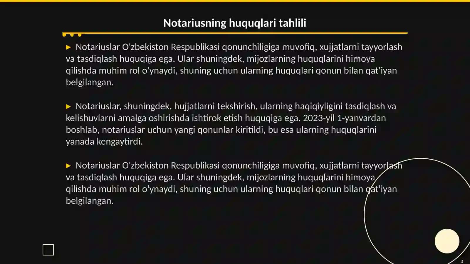 Notariusning huquqlari majburiyatlari va jovobgarligi 3