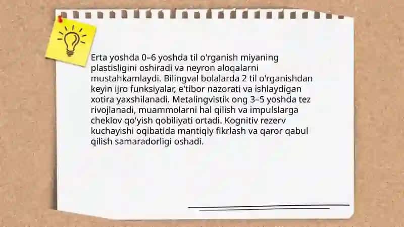 Erta yoshda til o'rganishning afzalliklari va yoshga qarab tilni o'zlashtirish tezligi 3