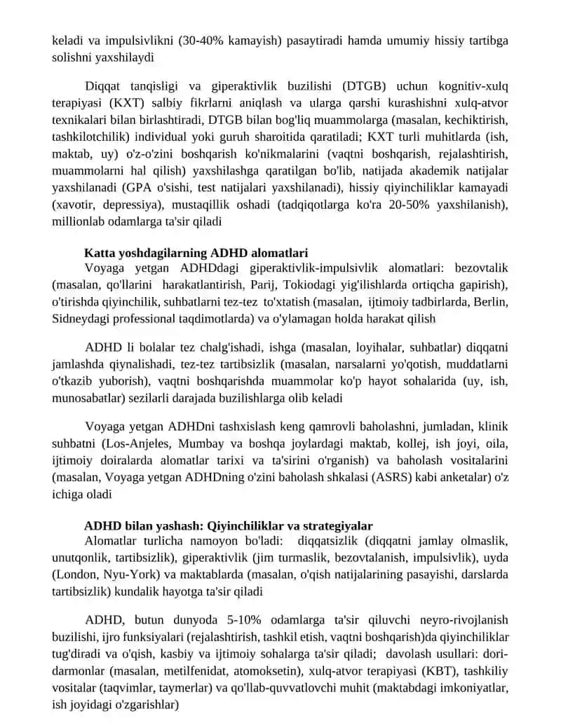 Diqqat tanqisligi va giperaktivlik buzilishi (DTGB) 3