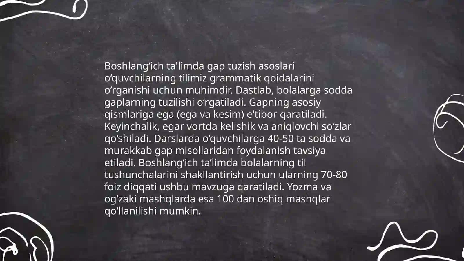 Boshlang‘ich ta‘limda gap ustida ishlash vazifalari va bosqichlari 3