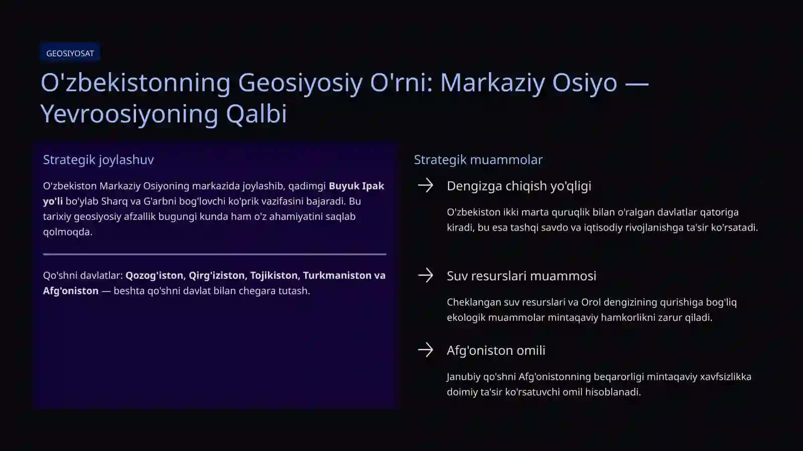O'zbekiston Respublikasi Tashqi Siyosiy Faoliyatining Shakllanishi va Ustuvor Yo'nalishlari 3