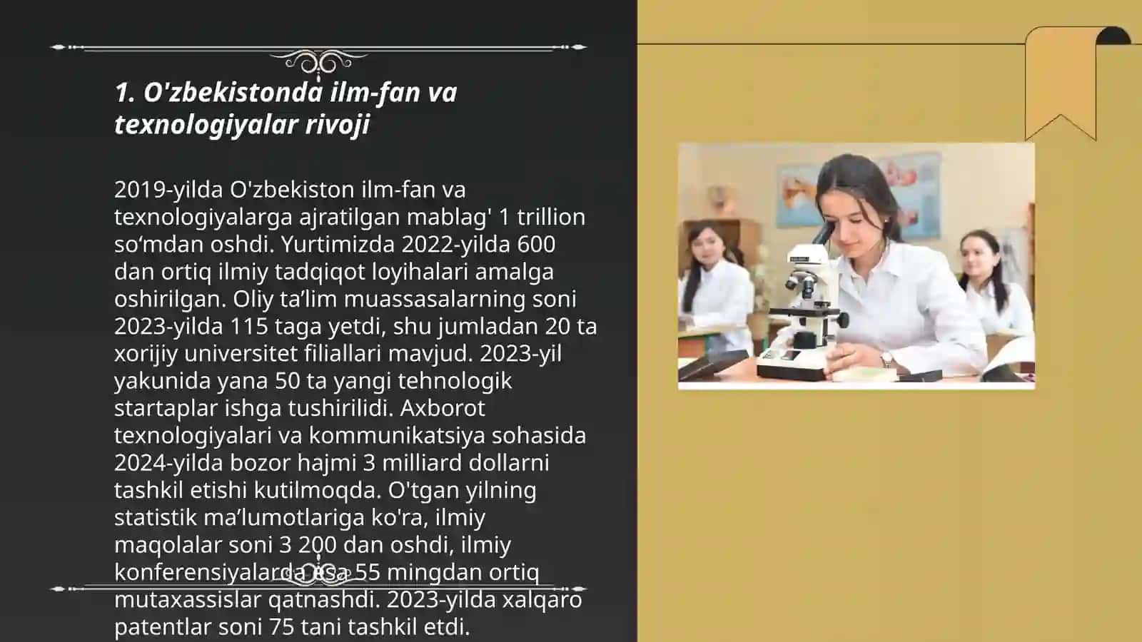 O'zbekistonda ilm-fan va yoshlar siyosatiga e'tibor 3