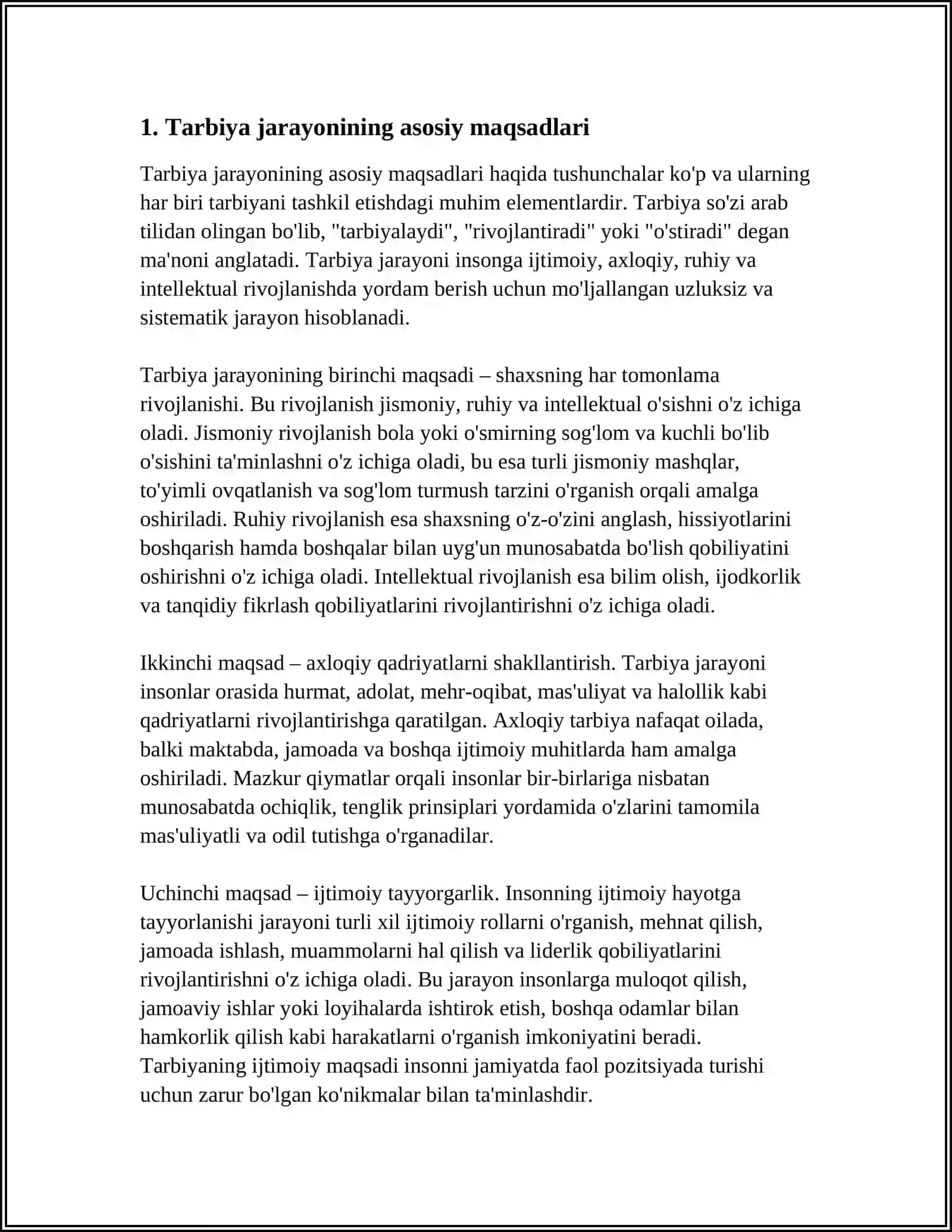 TARBIYA JARAYONI,MAZMUNI VA JAMIYATDAGI AHAMIYATI 3