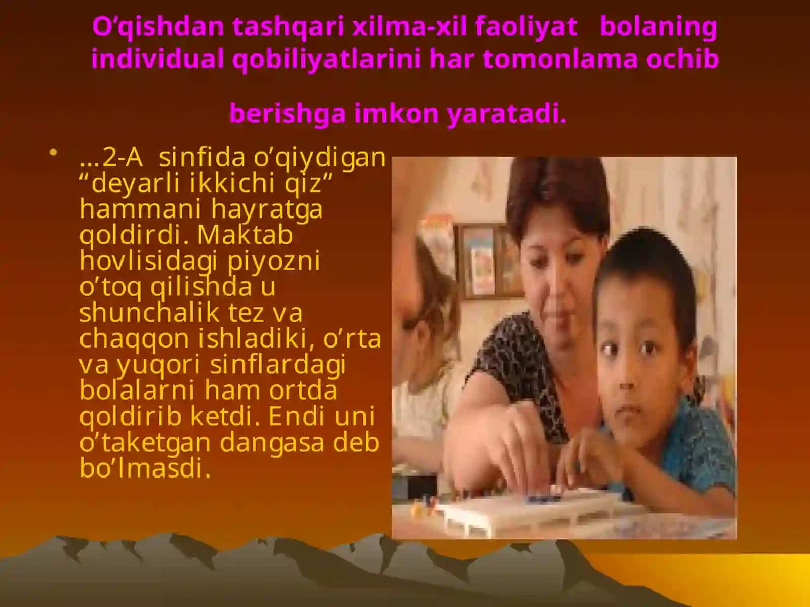 Sinfdan va maktabdan tashqari tarbiyaviy ishlarni rejalashtirish texnologiyasi dars va darsdan tashqari tarbiyaviy faoliyatini rejalashtirish 3