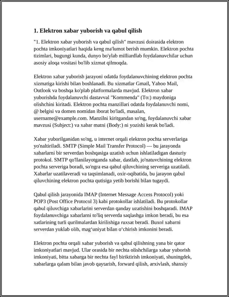 ELEKTRON POCHTA IMKONIYATLARI 3
