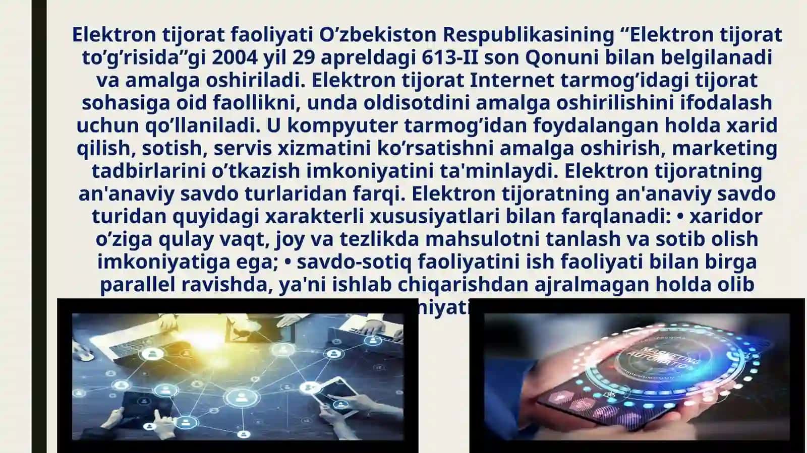 ELEKTRON TIJORAT
TIZIMLARI VA ELEKTRON
RAQAMLI IMZO. 3