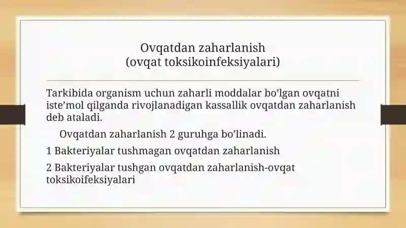 Ovqatdanzaharlanish(BOTULIZM) 3