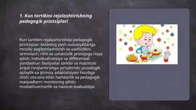 Kun tartibini rejalashtirishning pedagogik printsiplari 3