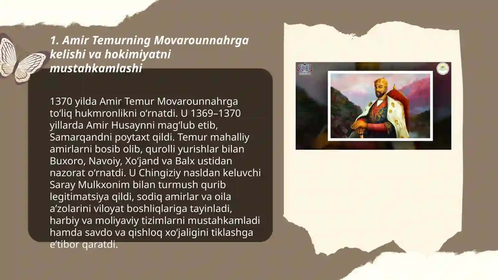Amir Temur Movarounnahr hukmdori 3