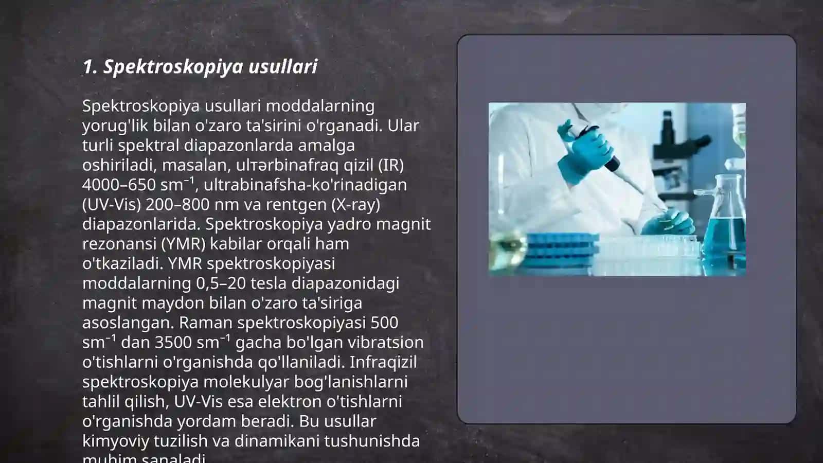 Analitik kimyo - zamonaviy kimyo vositasi 3