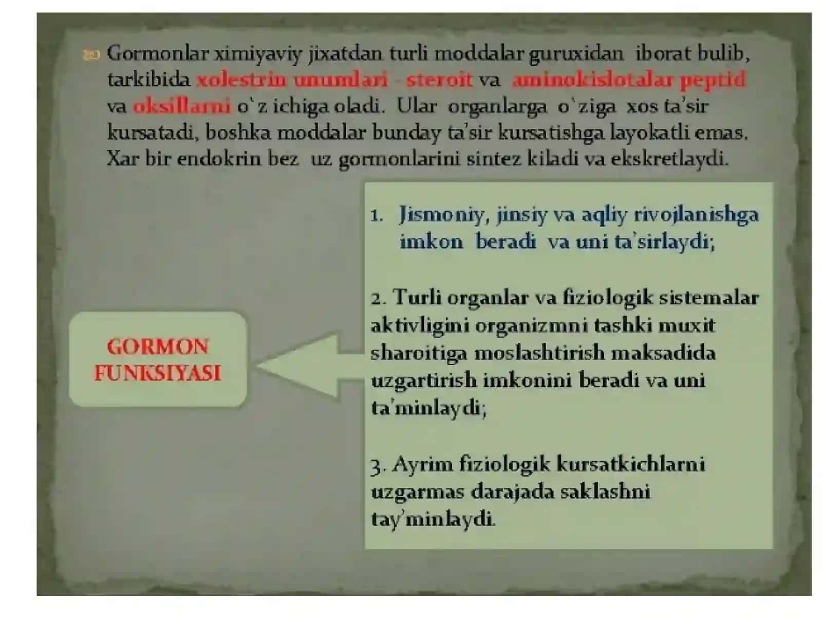 Timustuzilishi Taraqqiyoti vavazifasi 3
