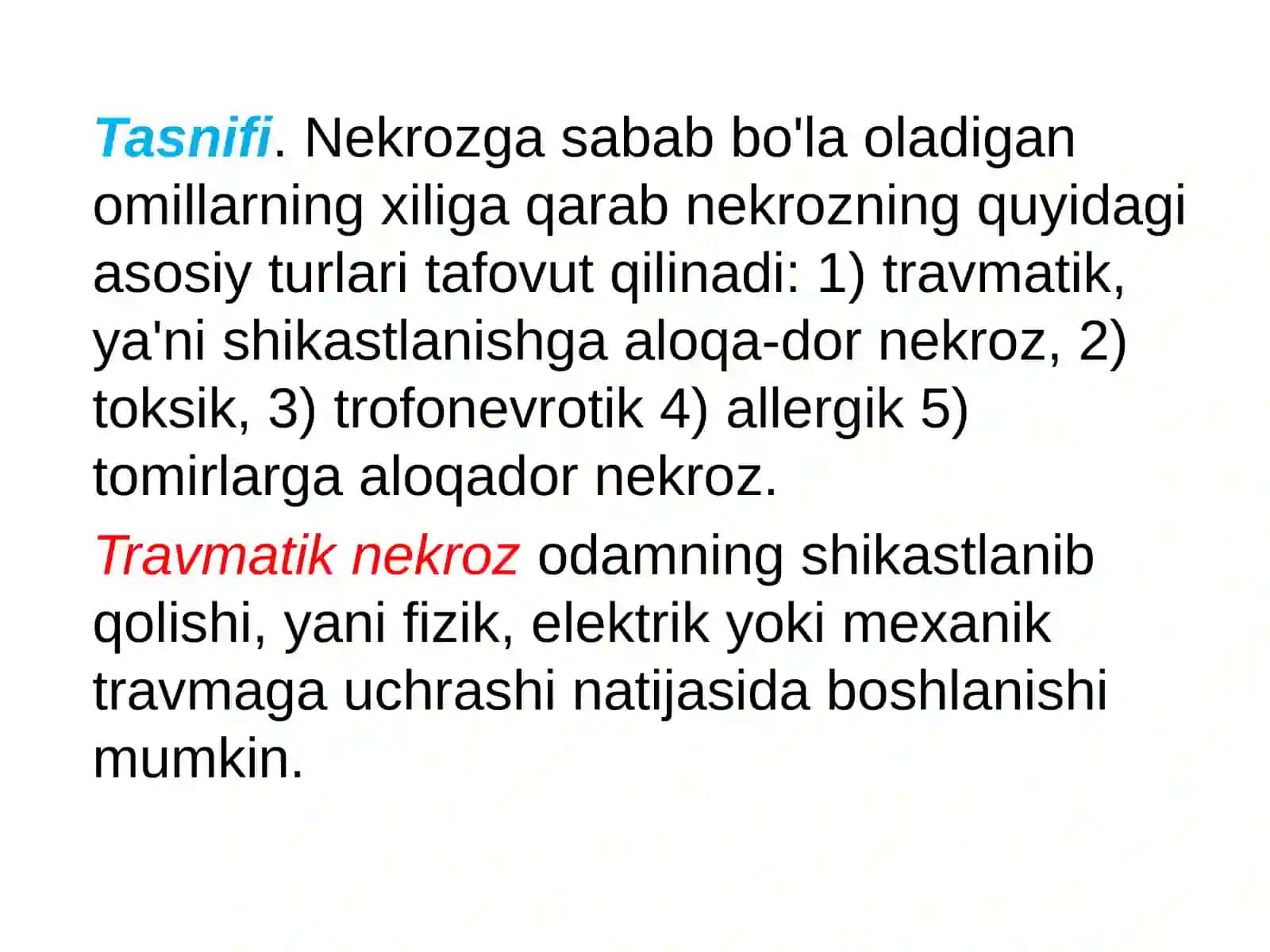 Nekroz va apaptoz.Klinik belgilari 3