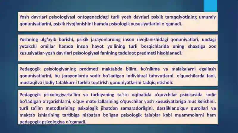Yosh va pedagogik psixologiya fanining tadqiqotmetodlari 3
