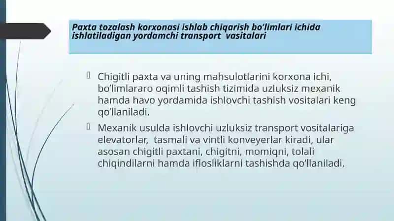 Lentalitransportyorlarning turlari va ularning hisobi 3
