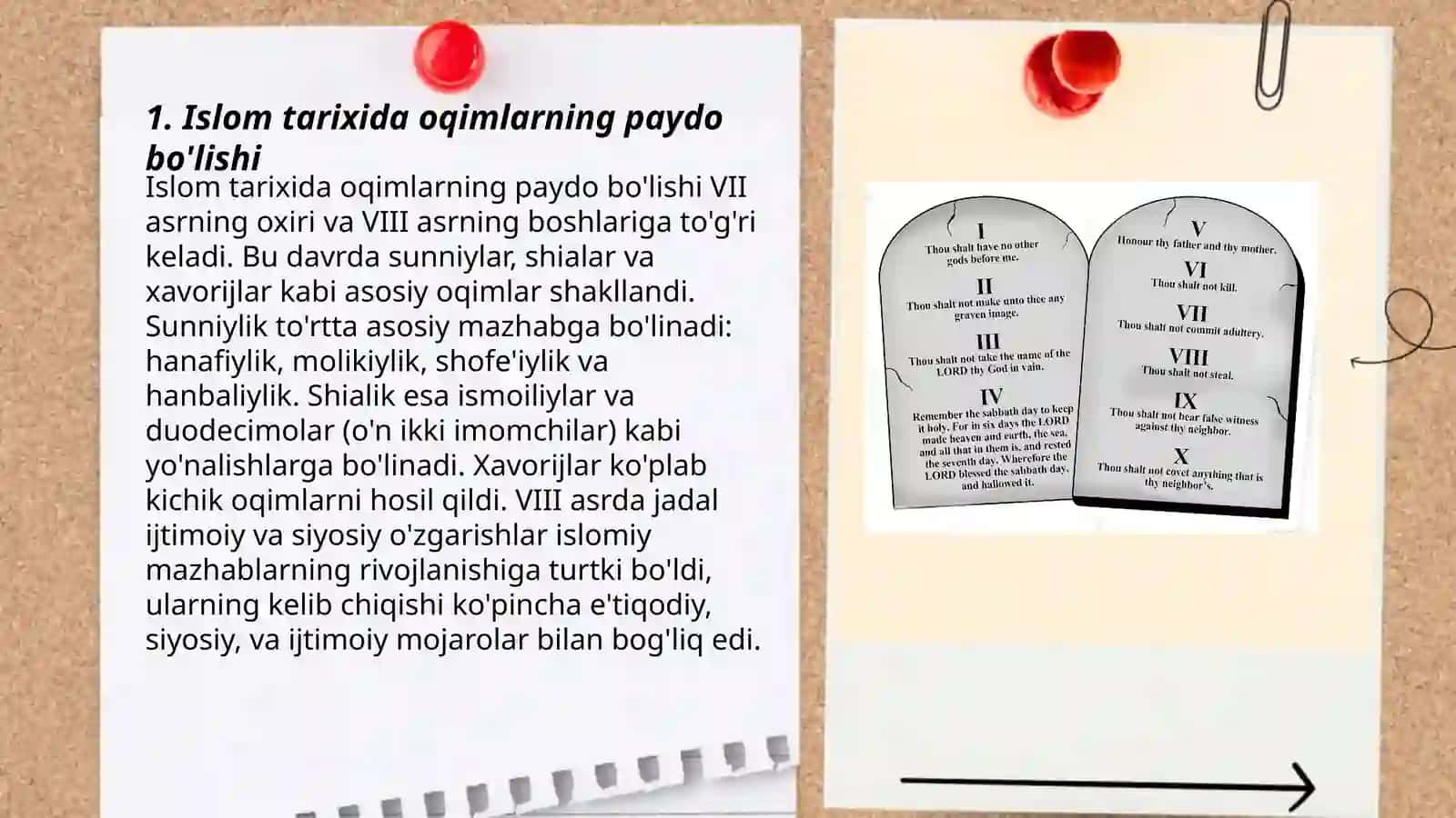 Islom oqimi va yoʻnalishlari paydo boʻlishi sabablari eʼtiqoddagi boʻlinishining sabab va oqibatlari 3