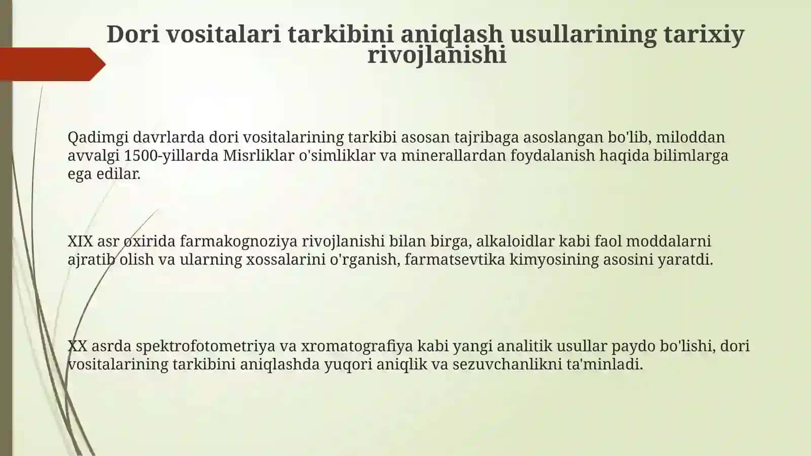 Dori vositalarini tarkibini aniqlash usullari 3