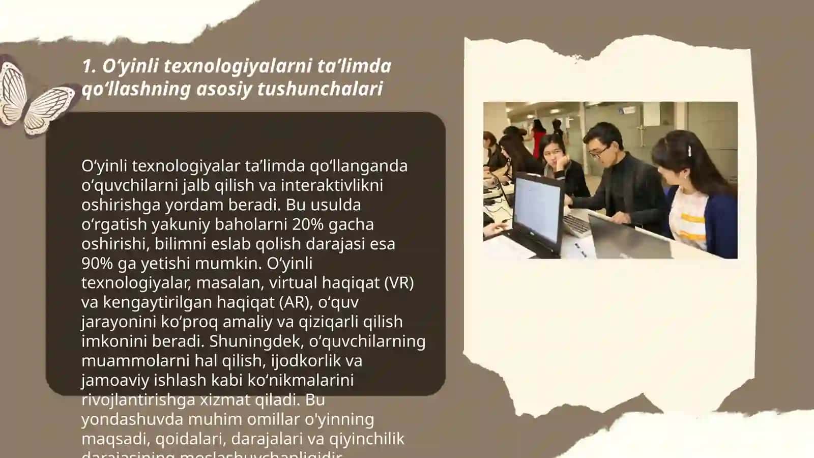 Oʻyinli texnologiyalardan foydalanish 3