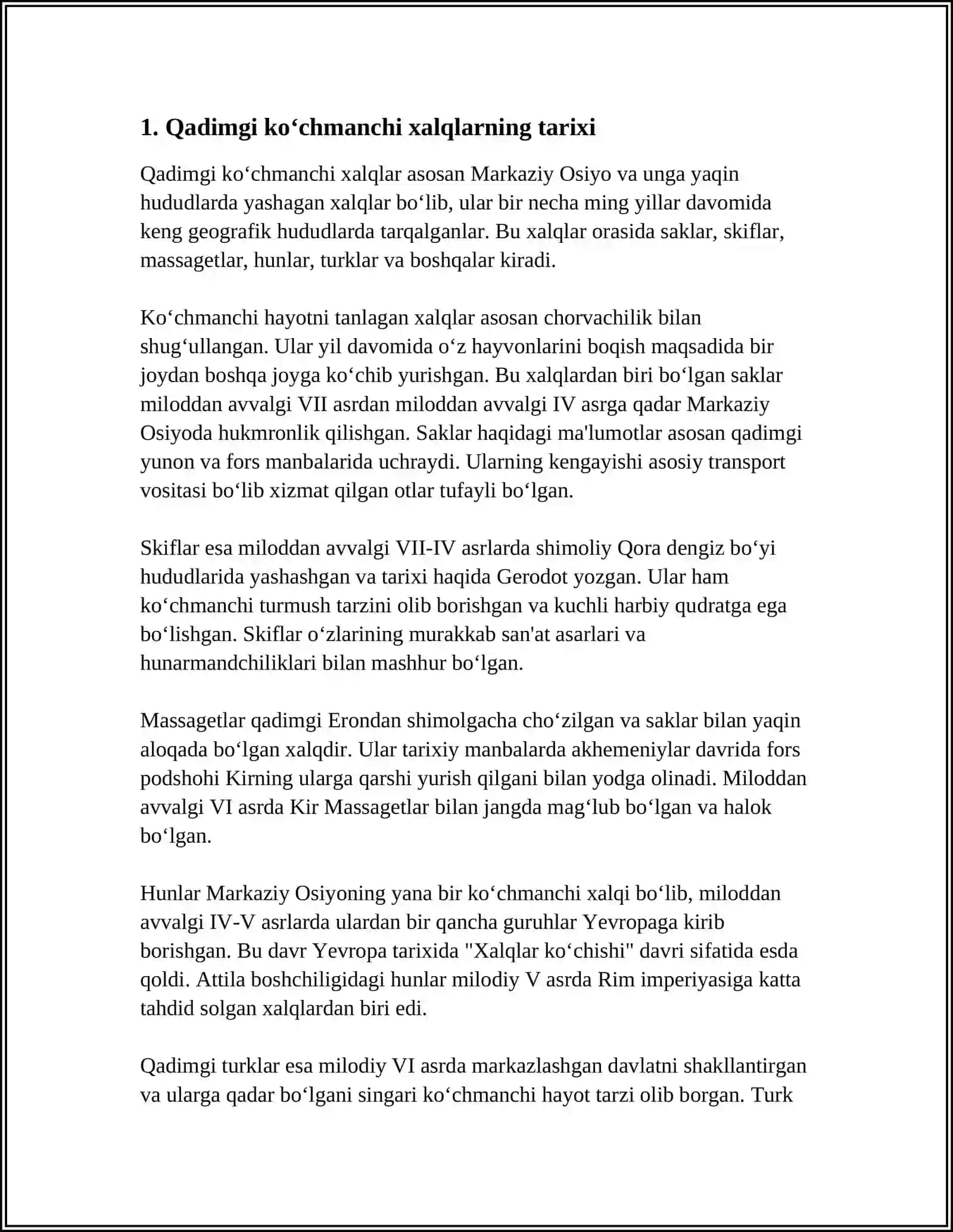 QADIMGI KOʻCHMANCHILAR TEGISKEN UYGʻARAK TAMDI 3