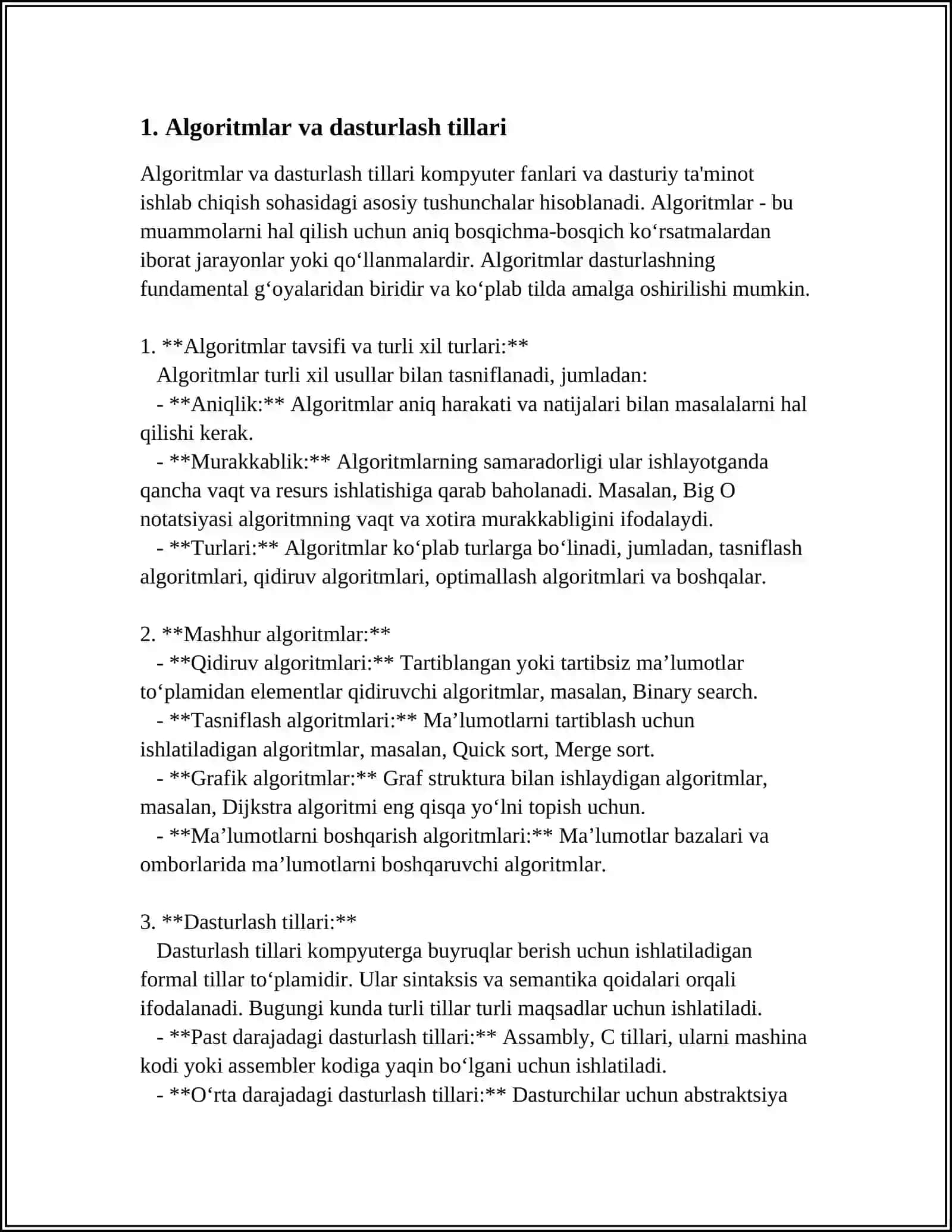 INFORMATIKA VA AXBOROT TEXNOLOGIYALARI 3