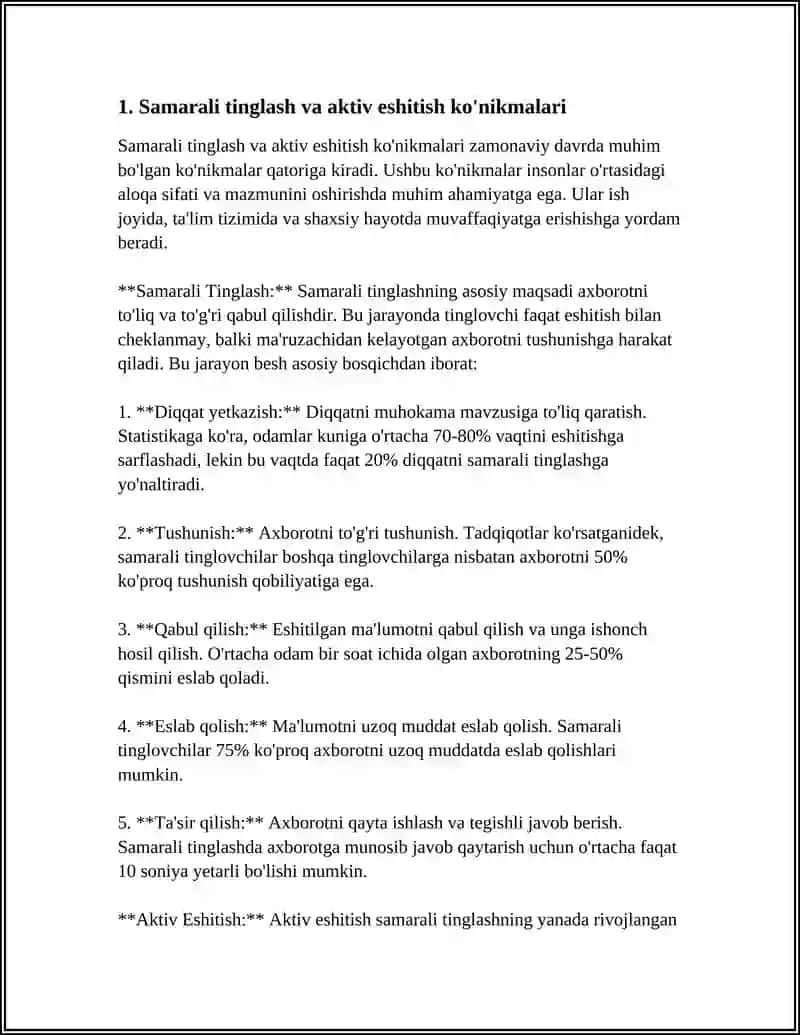 PROFESSIONAL MULOQOTDA MUVAFFAQIYATLI BO'LISH 3