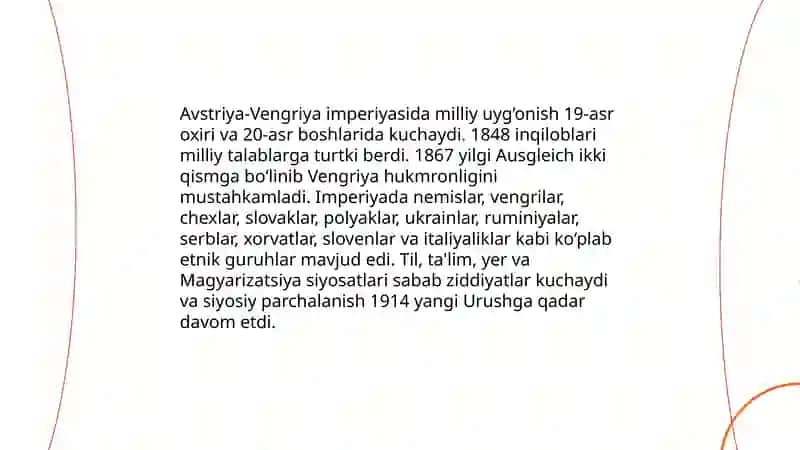 Avstriya-Vengriya davlatida ichki siyosiy vaziyatning keskinlashuvi 3