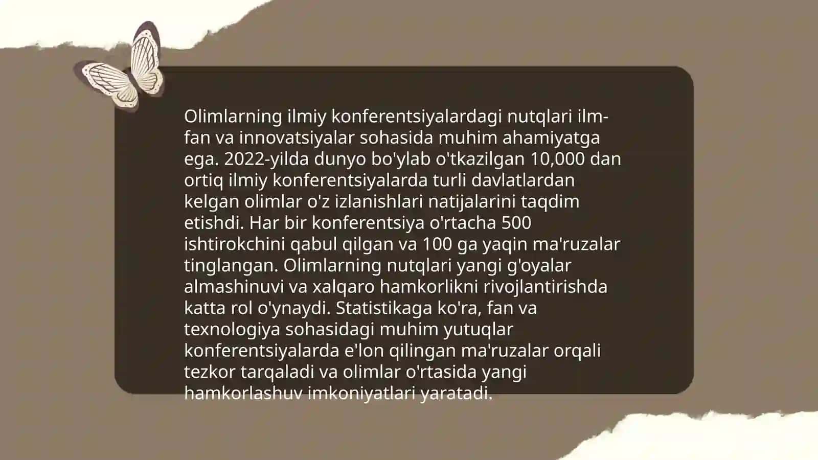 Olimlarning ilmiy konferentsiyalardagi nutqlari 3