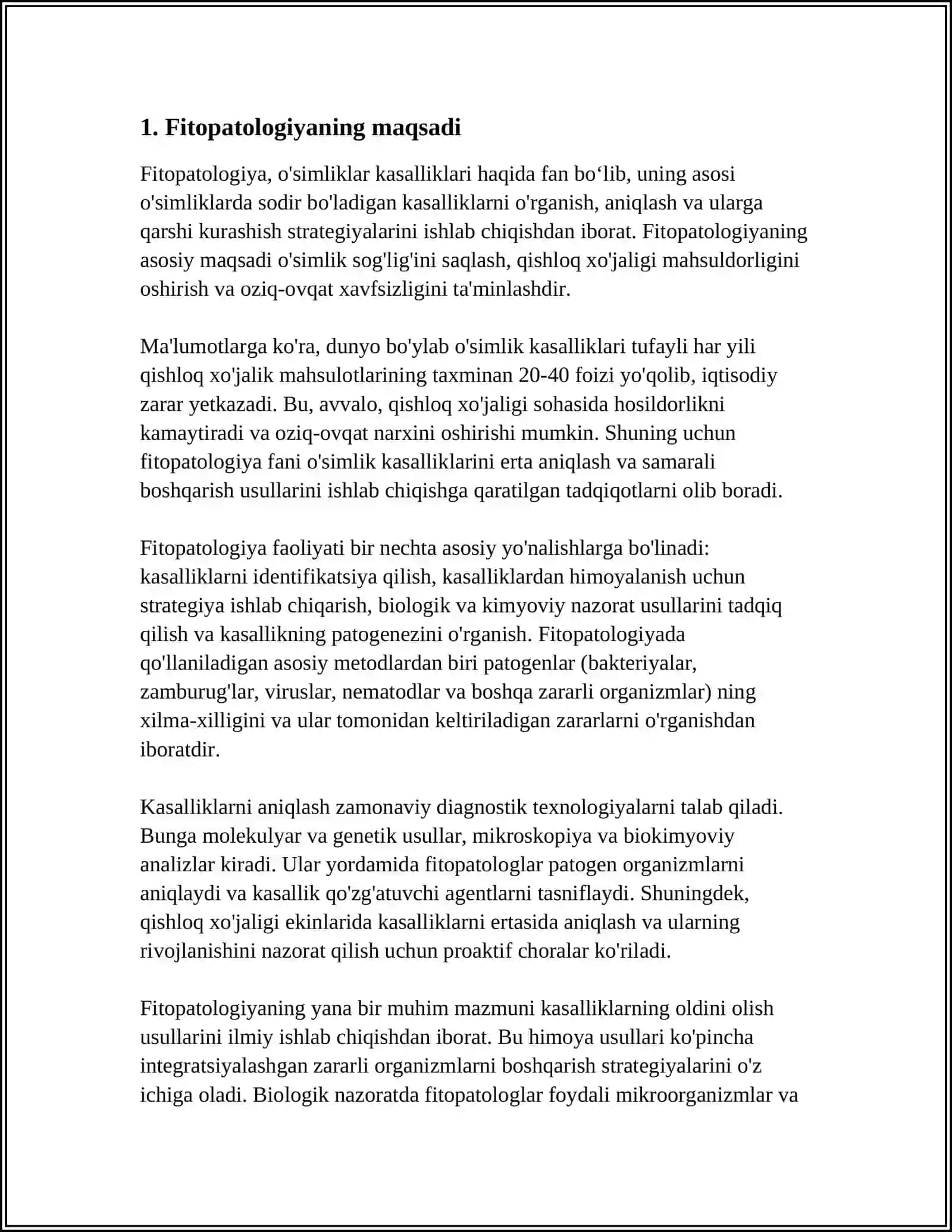 FITOPATOLOGIYA VA MIKROBIOLOGIYA FANINING MAQSADI VA AHAMIYATI TARIXI 3