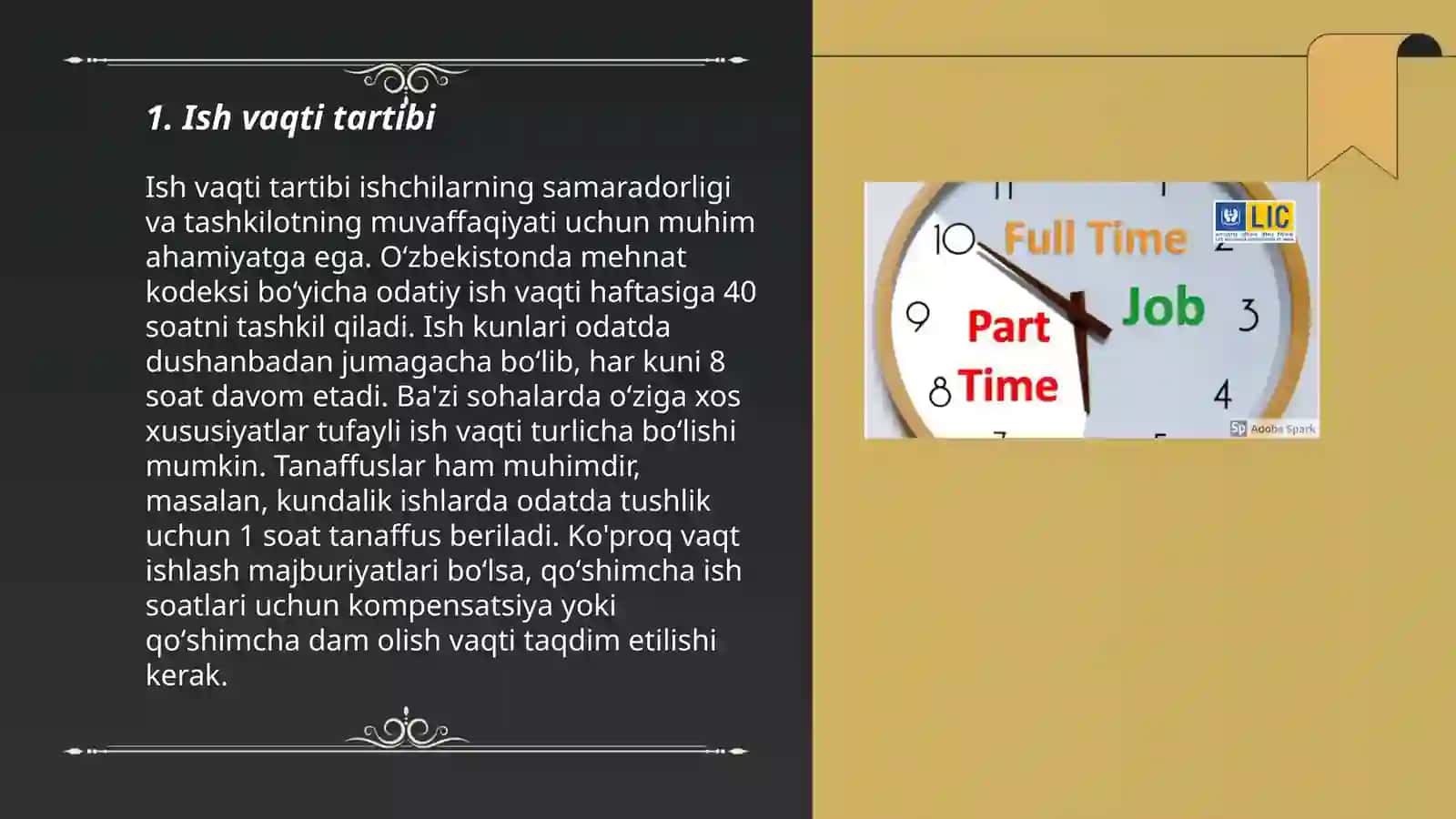 Ish vaqti tartibi 3