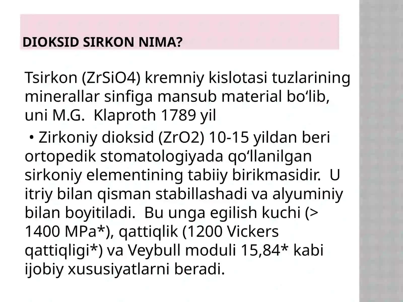 Dioksid sirkon 3