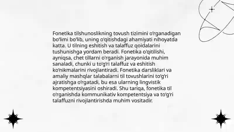 Fonetika o'qitishning maqsadi, vazifasi va tamoyillari 3