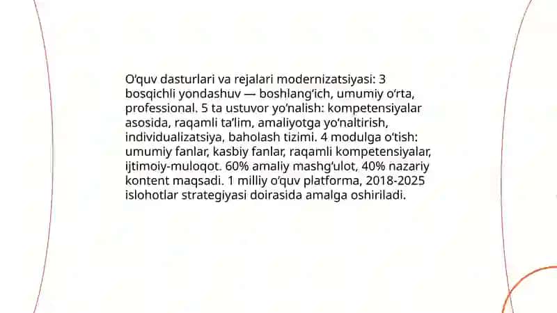 Boshlang’ich, umumiy òrta va professional ta’lim tizimidagi òzgarishlar 3