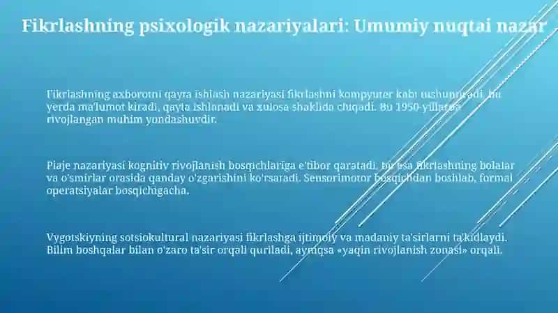 Fikrlashning Psixologik Nazariyalari va Operatsiyalari 3
