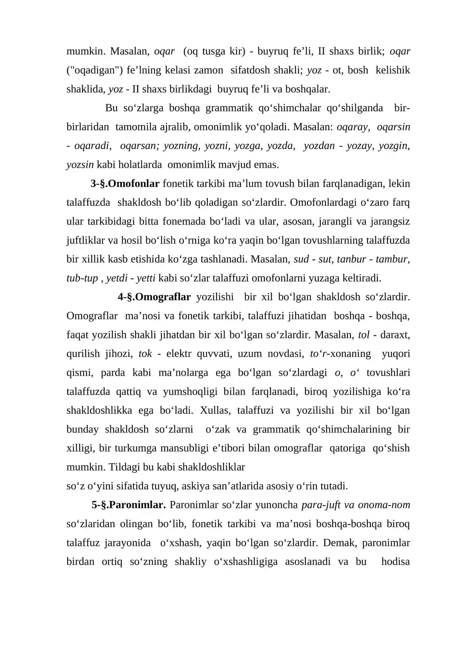 So‘zlarning shakl va ma’no munosabatiga ko‘ra turlari 3