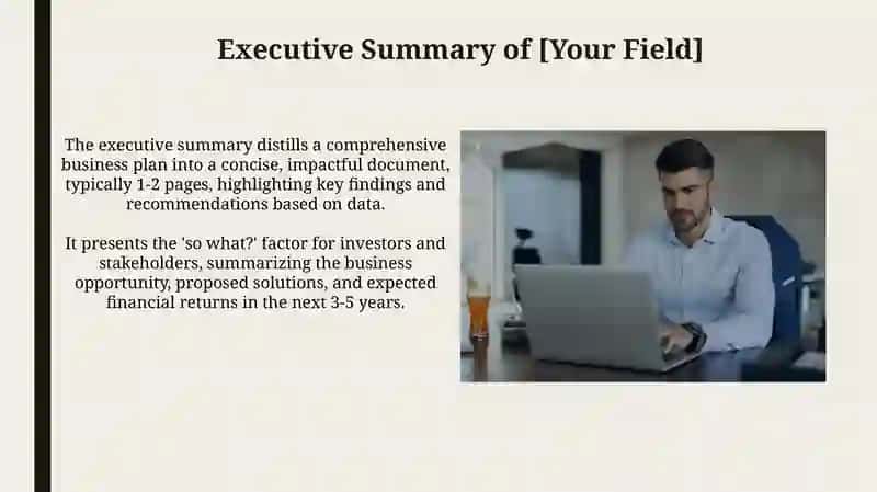 Executive Summary of [Your Field] 3